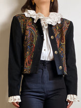 将图片加载到图库查看器，Vintage Embroidery wool blazer
