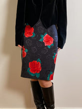 Charger l&#39;image dans la galerie, Vintage Rose pattern skirt
