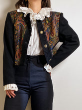 将图片加载到图库查看器，Vintage Embroidery wool blazer
