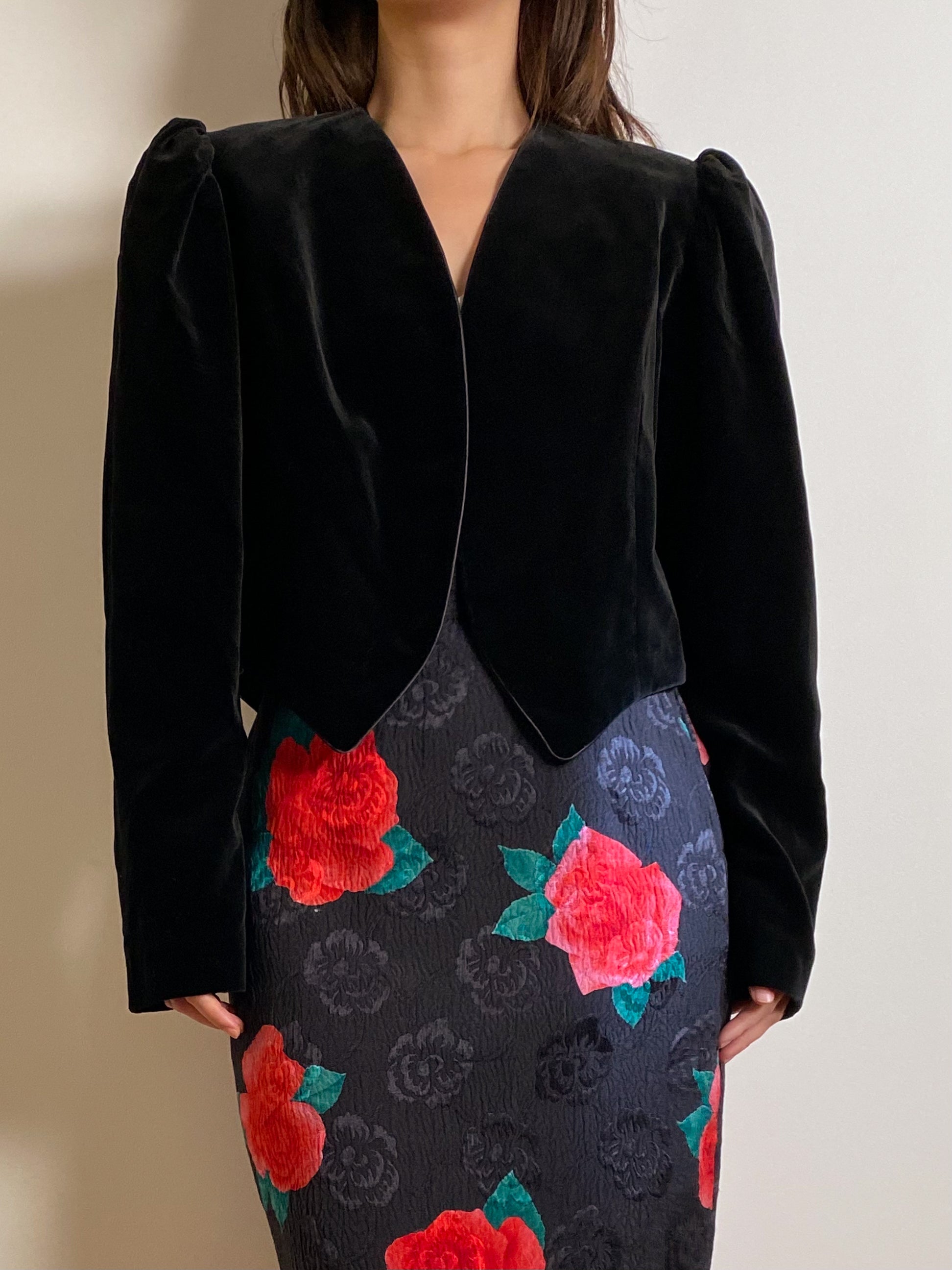 Vintage Velvet puff blazer