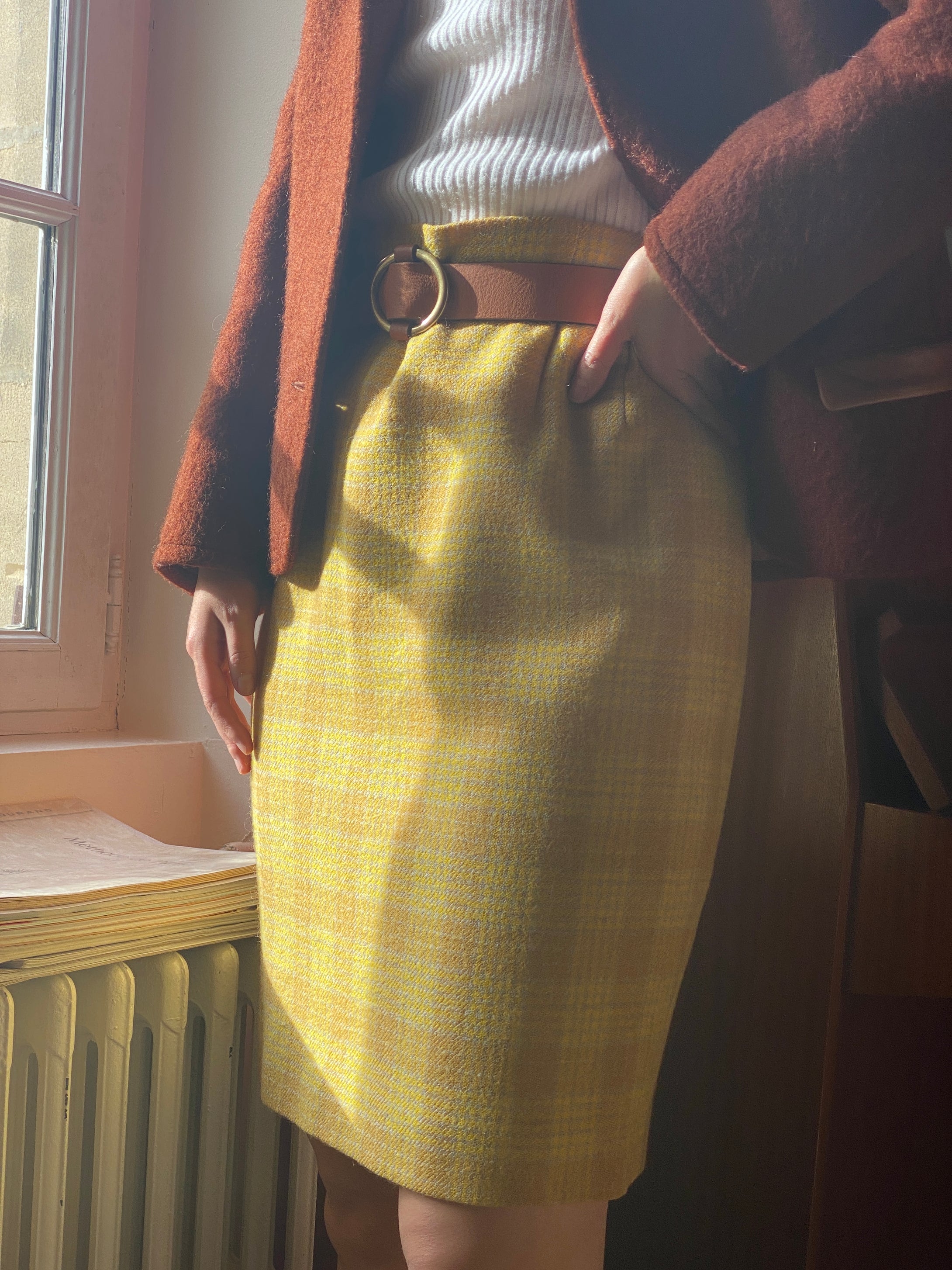 Vintage wool pencil skirt