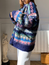 Charger l&#39;image dans la galerie, Vintage cardigan mohair bleu
