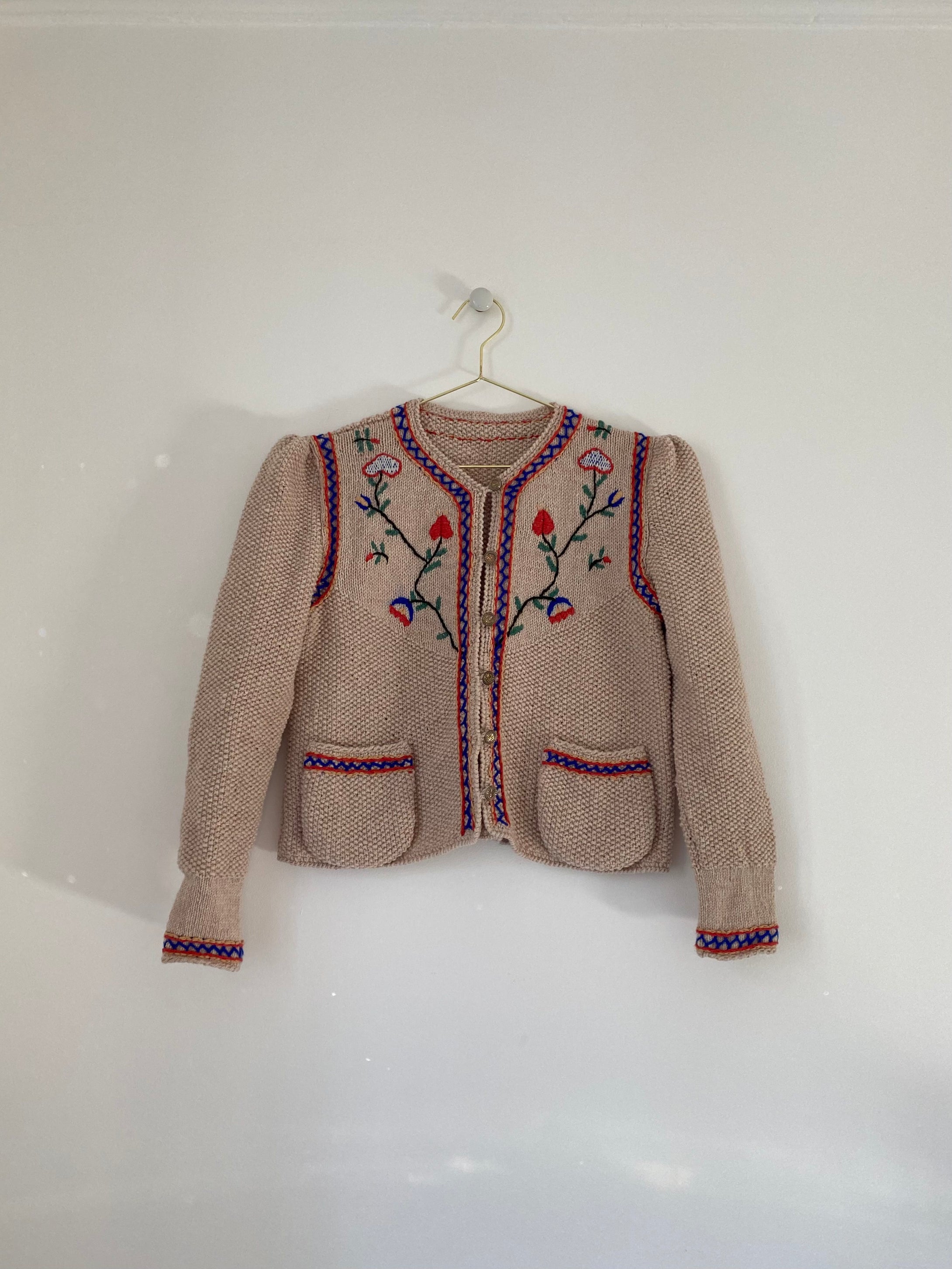 PRE-ORDER Hand knitted folk cardigan