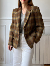 Charger l&#39;image dans la galerie, Blazer tweed marron 80s
