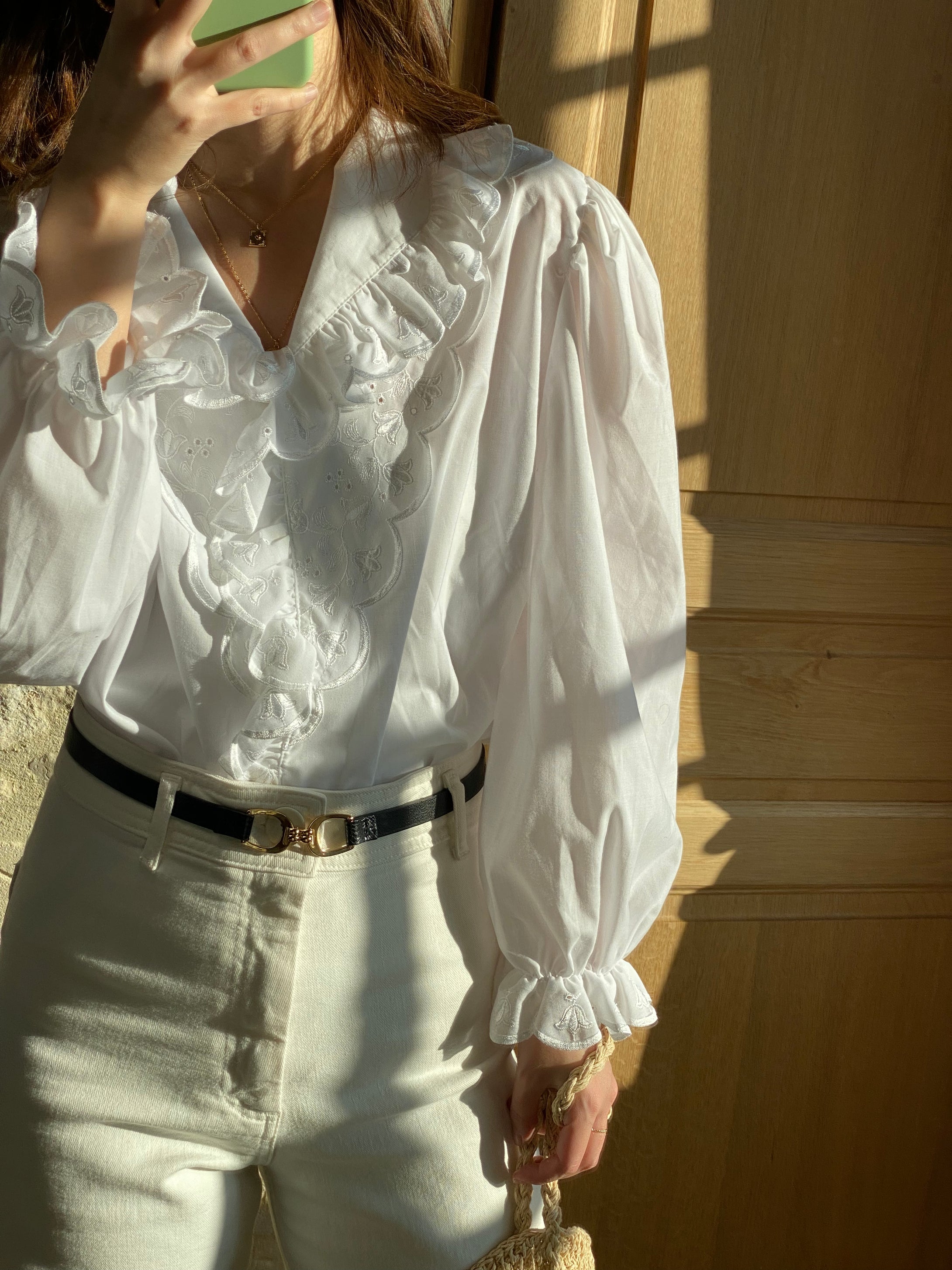 Vintage tyrol white blouse