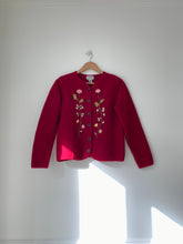 将图片加载到图库查看器，Vintage reworked embroidery red coat
